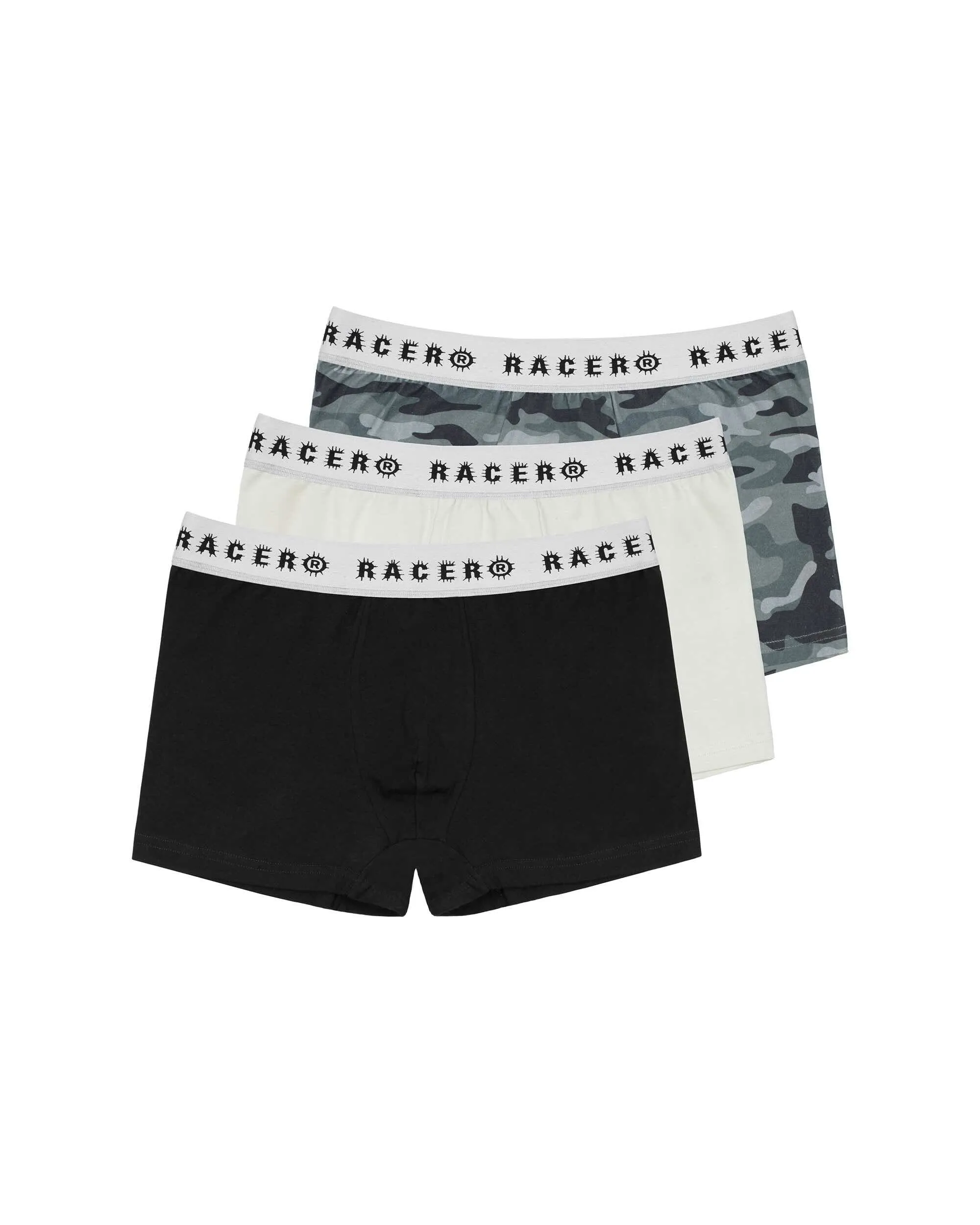 3-Color Racer Boxers 3 Pack