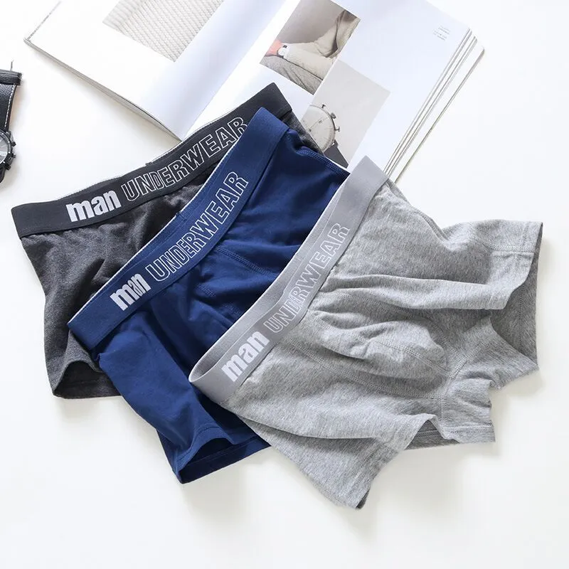 4 pack Men's Boxer Underwear Cotton Boxershort Breathable Solid Flexible Shorts Boxers Underpants Mens Undies