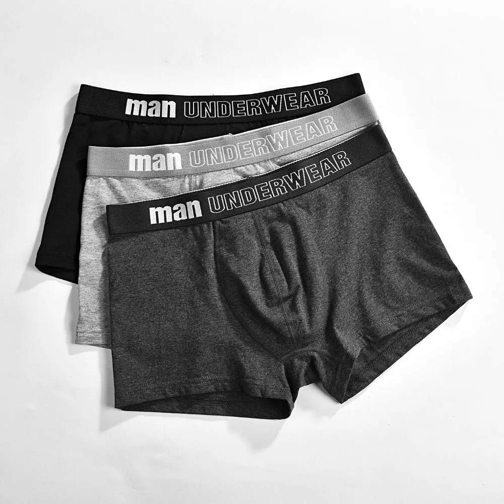 4 pack Men's Boxer Underwear Cotton Boxershort Breathable Solid Flexible Shorts Boxers Underpants Mens Undies