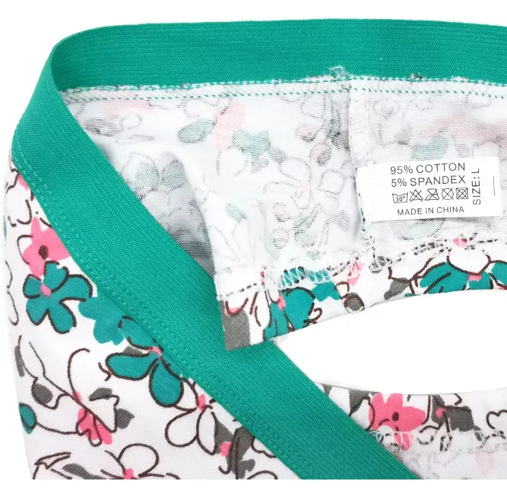 6 x Womens Floral Print Panties Briefs Cotton Assorted Underwear With Bow