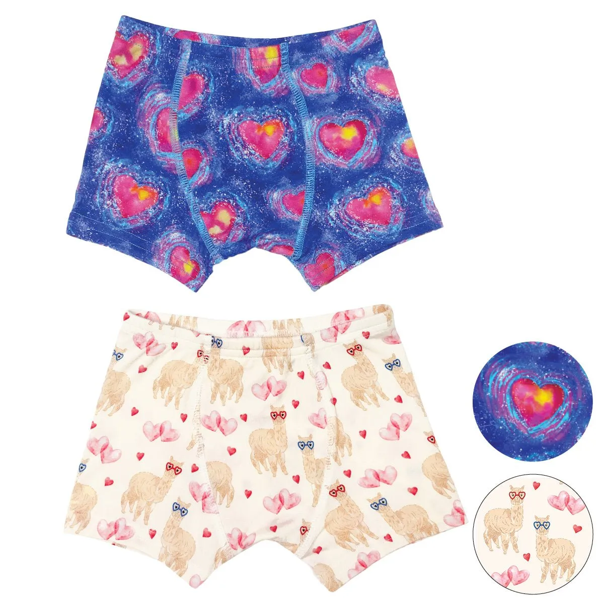 A Thousand Hearts / I Give You My Heart Alpacas Boys Boxer Set of 2