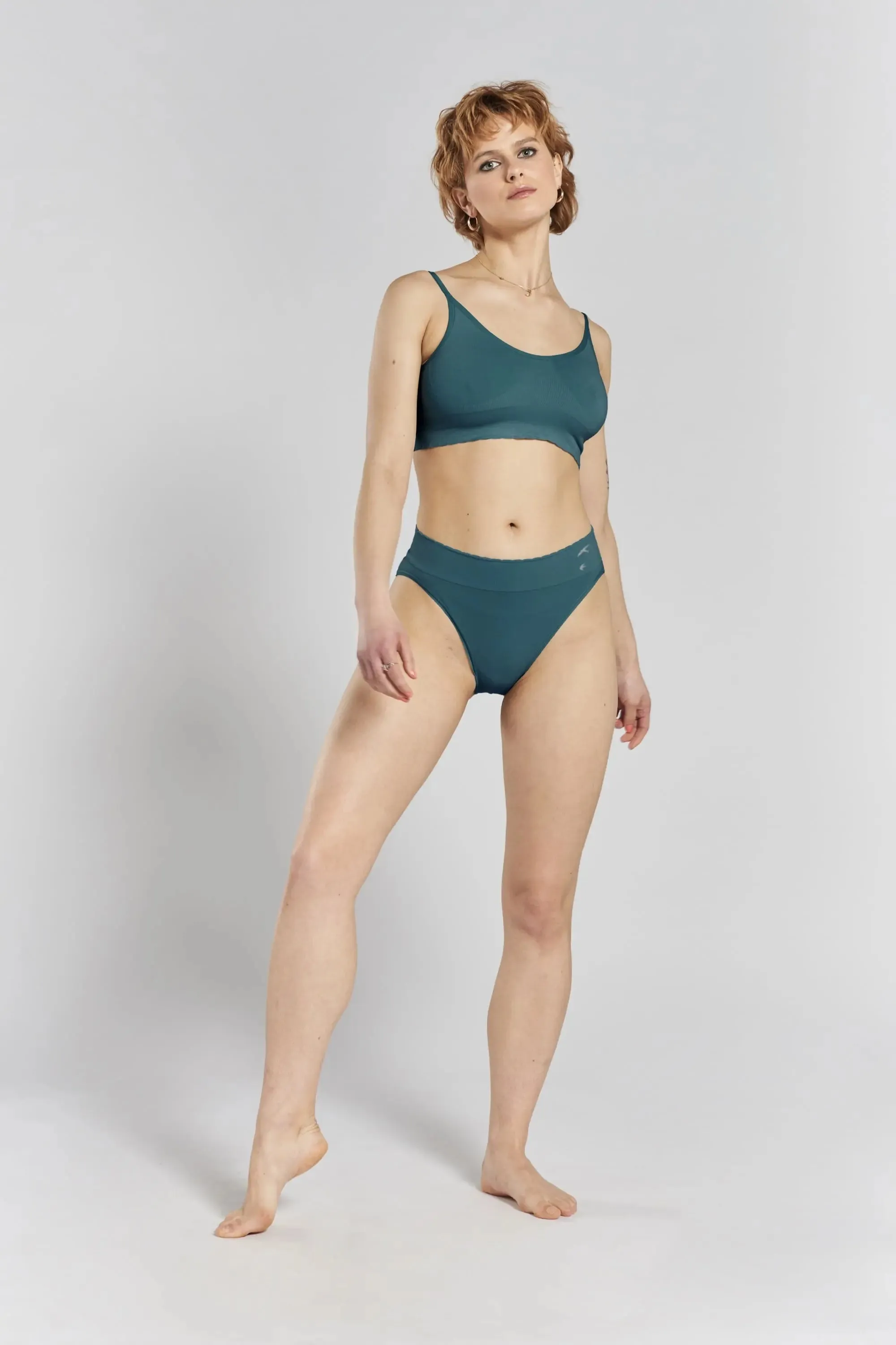 Acacia Seamless Stretch-Bamboo Bralette - Seabed Blue