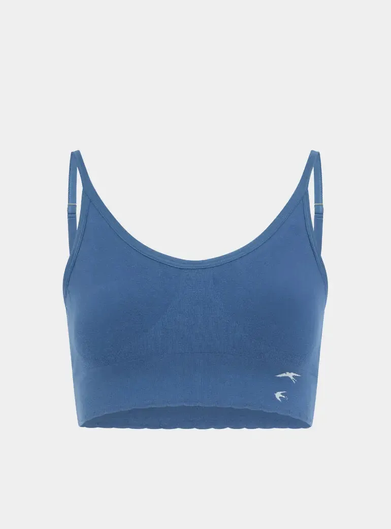 Acacia Seamless Stretch-Bamboo Bralette - Seabed Blue