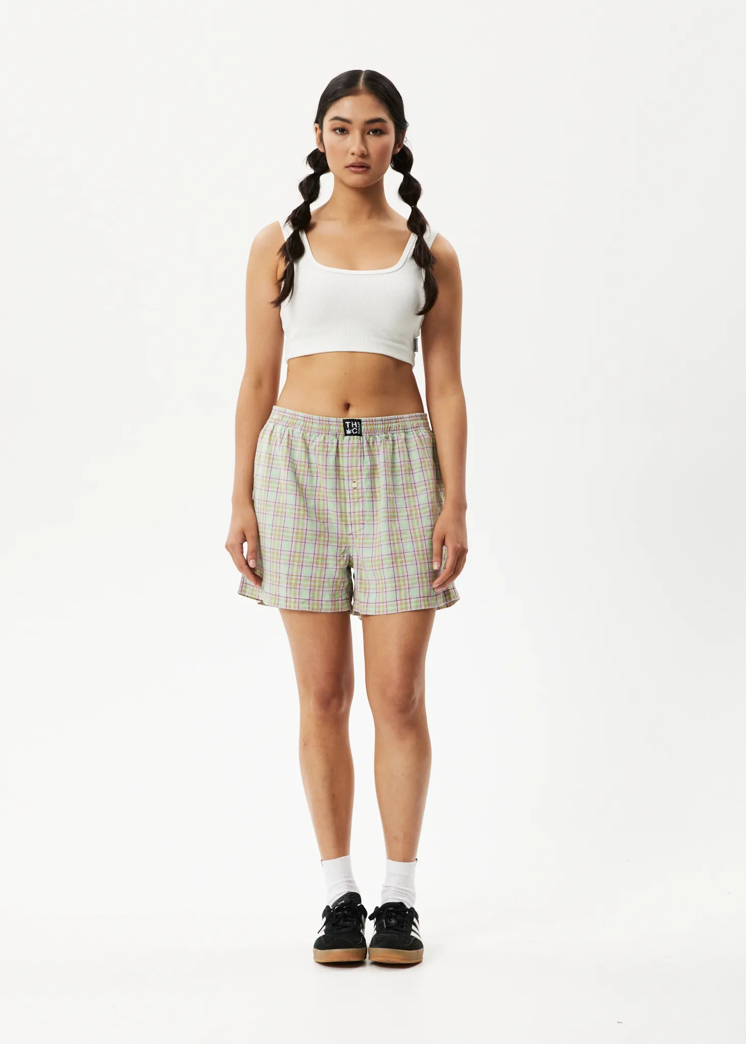 AFENDS Unisex Kali - Boxers - Pistachio Check