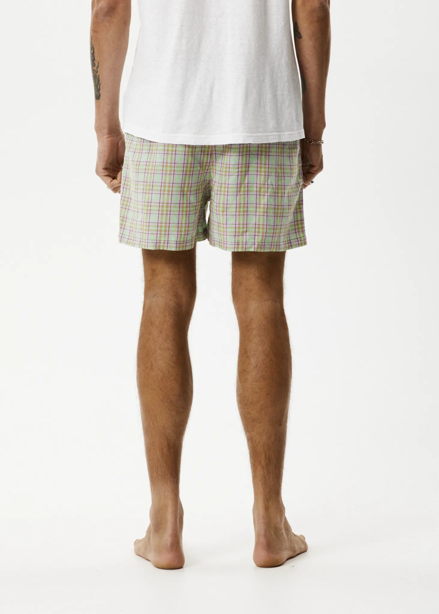 AFENDS Unisex Kali - Boxers - Pistachio Check