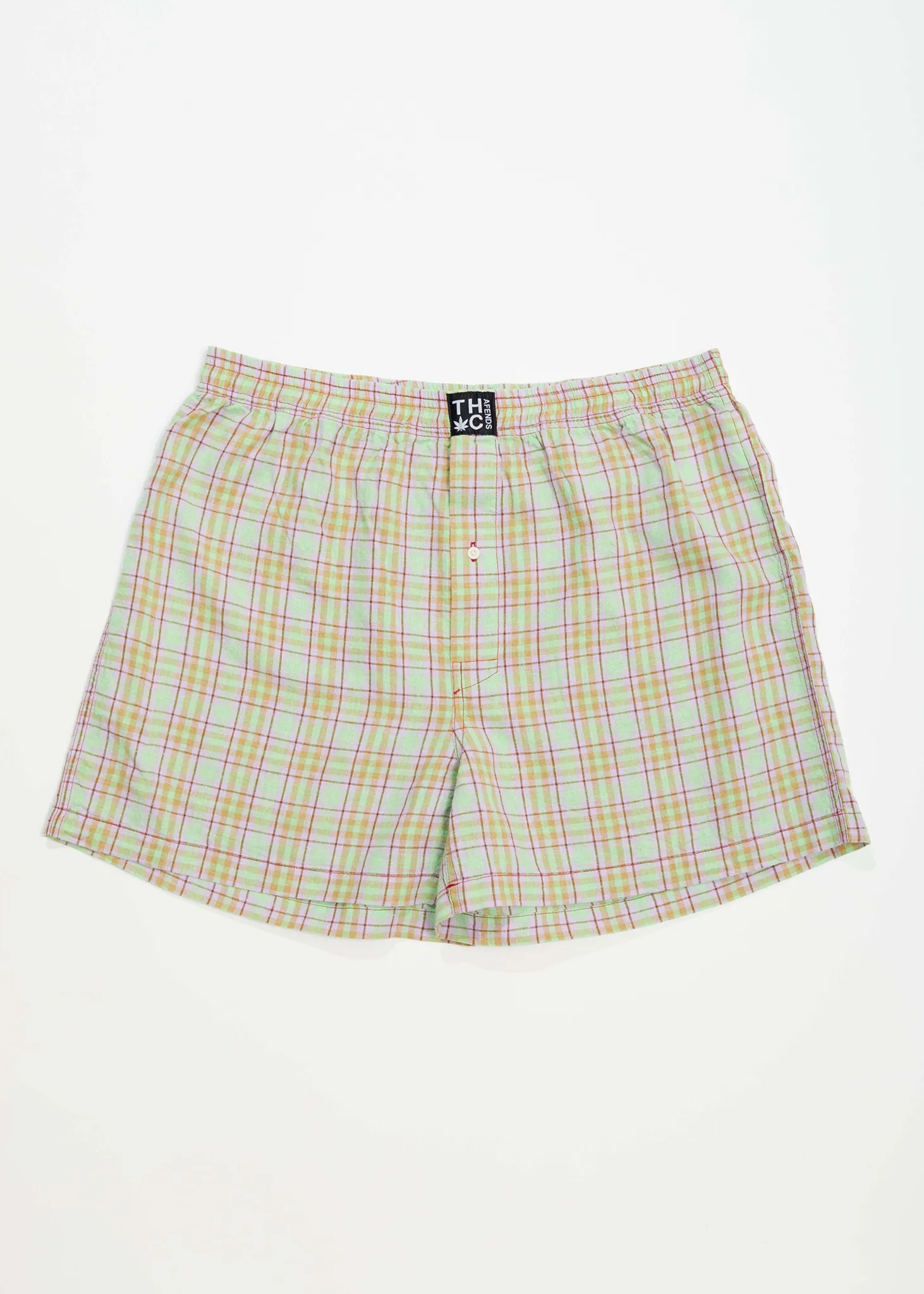 AFENDS Unisex Kali - Boxers - Pistachio Check