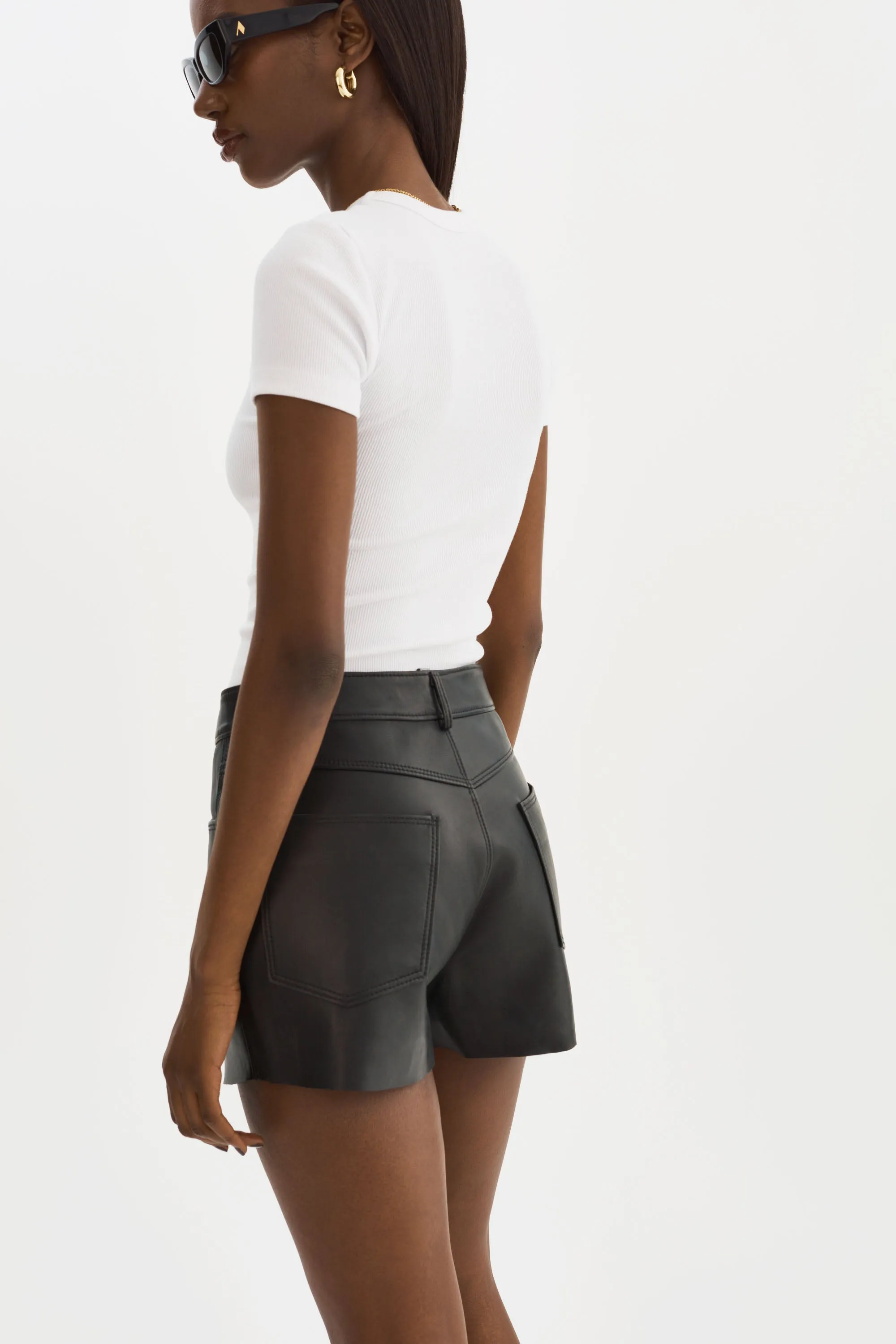 ANIKA | Leather High-Waisted Shorts