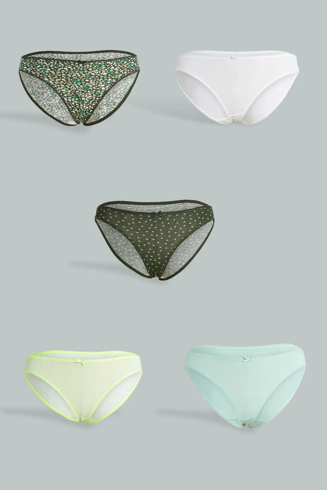 Assorted Bikini Briefs For Women (Pack of 5)