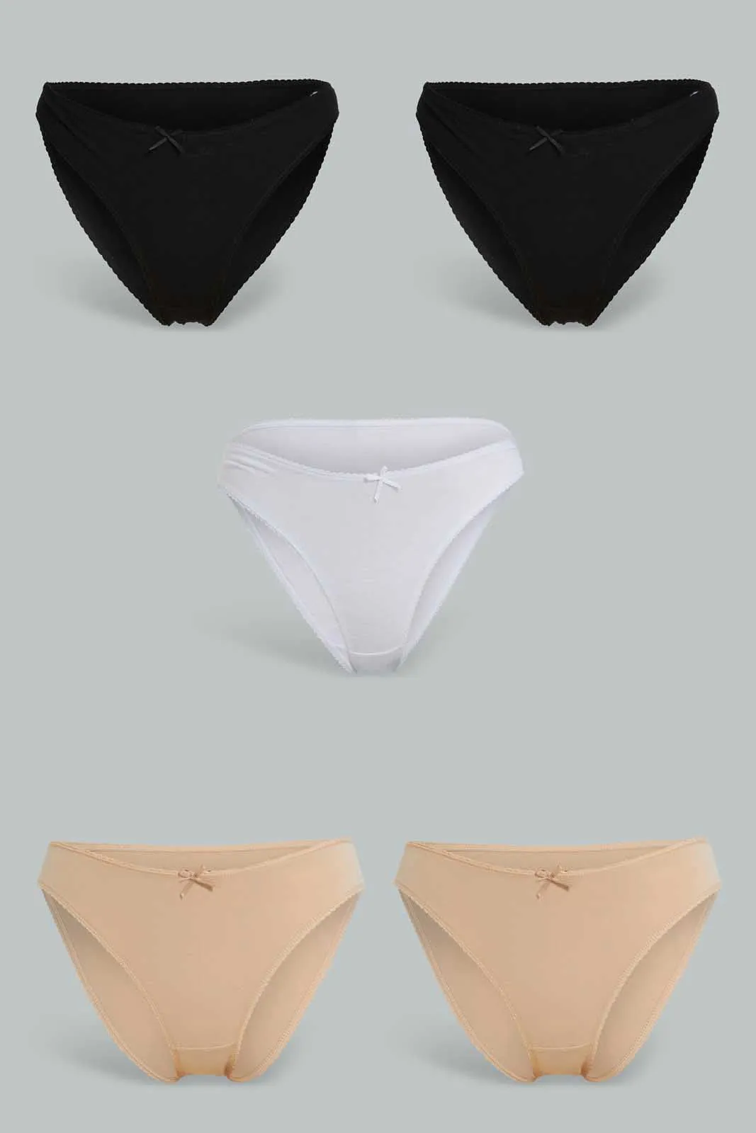 Assorted Embellished High-Leg Brief Set (Pack of 5)