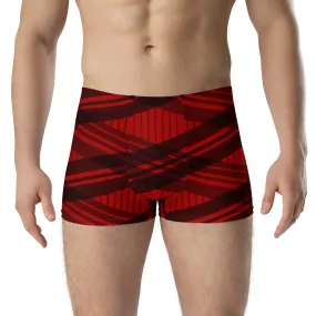 Black and red stripes boxer briefs for men