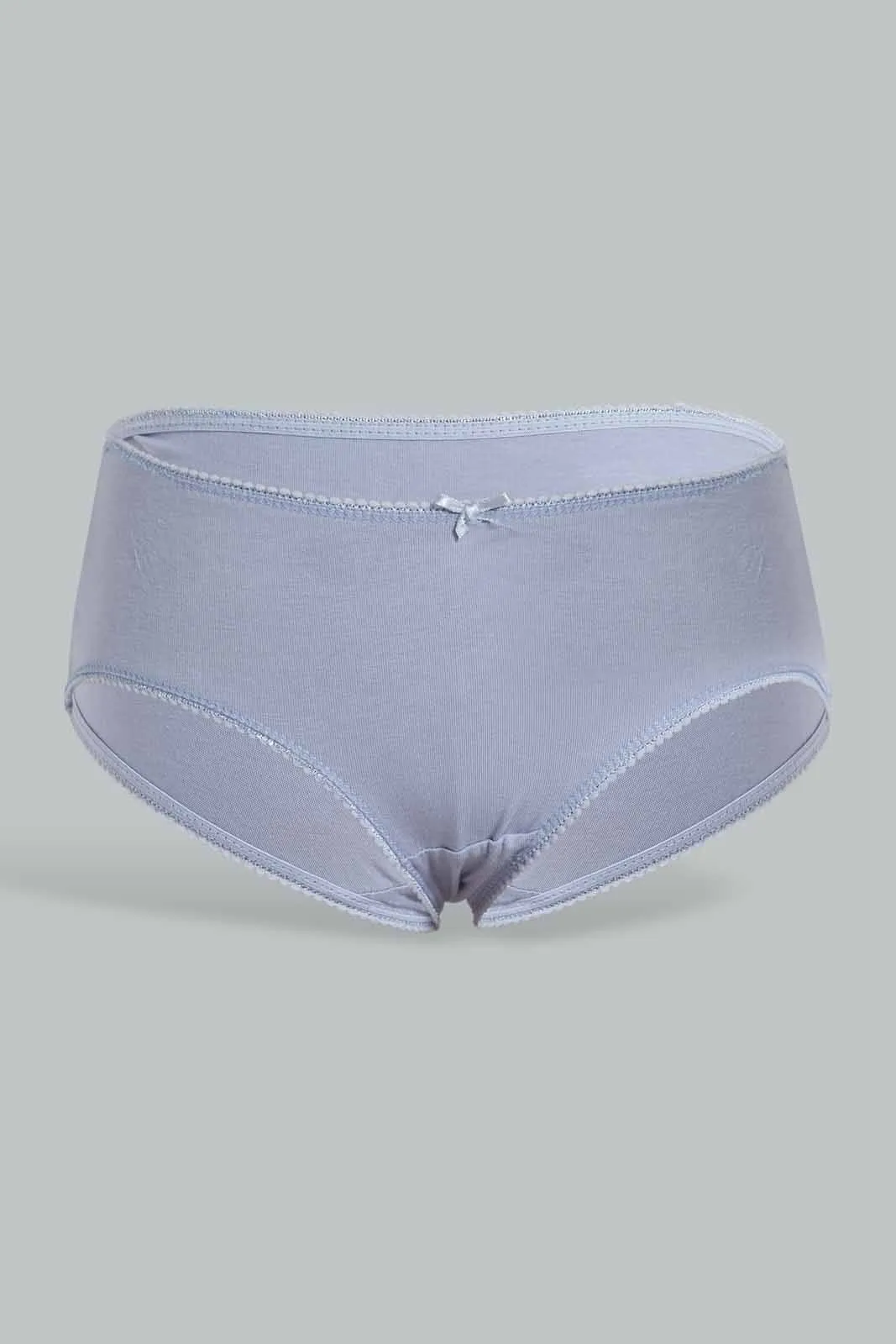 Blue And Grey Boyleg Briefs For Women (Pack of 5)