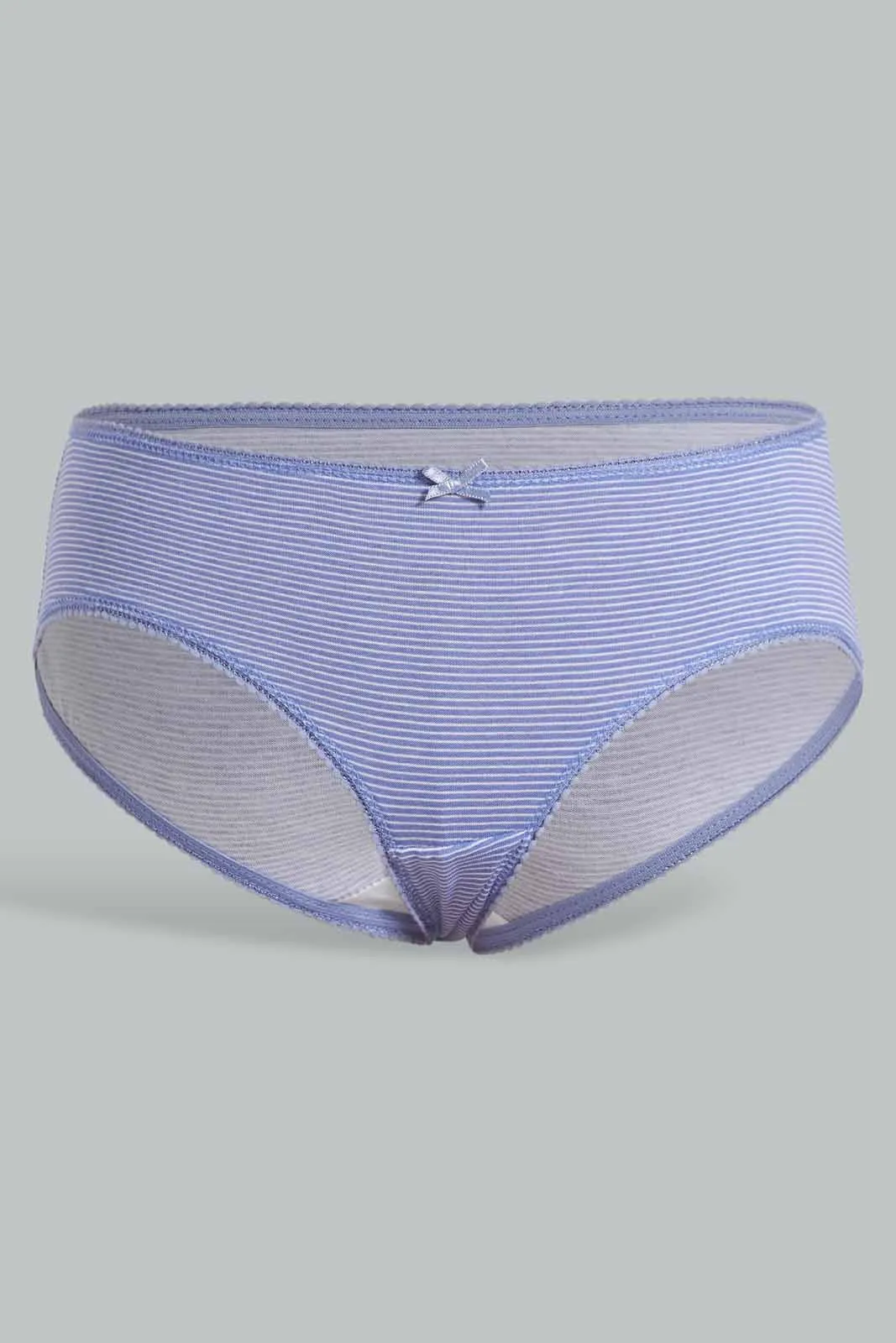 Blue And Grey Boyleg Briefs For Women (Pack of 5)