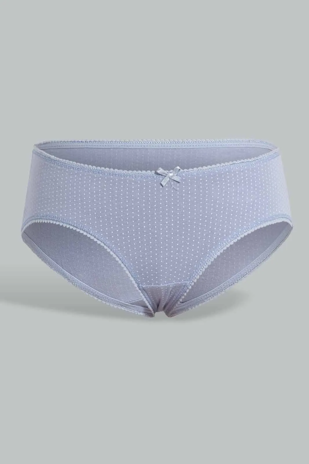 Blue And Grey Boyleg Briefs For Women (Pack of 5)