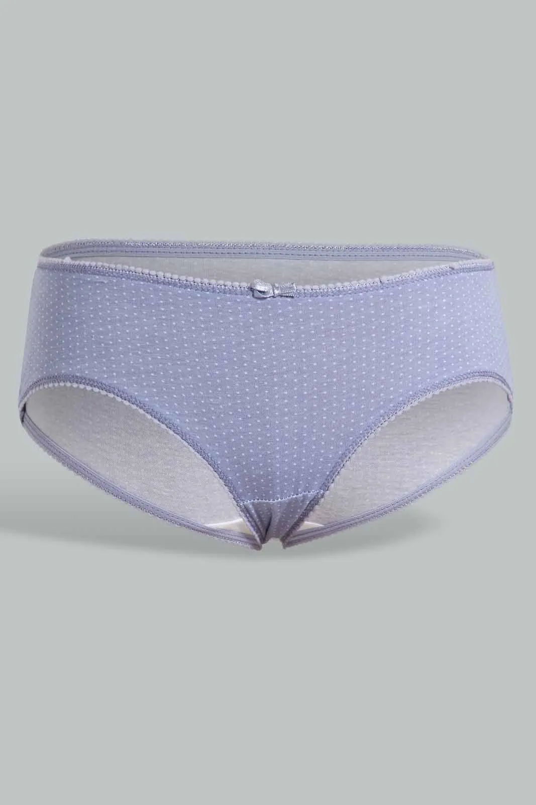 Blue And Grey Boyleg Briefs For Women (Pack of 5)