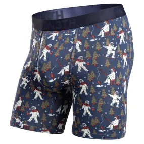 BN3TH Men's Classic Boxer Brief Print Winter Wonder-Dark Navy