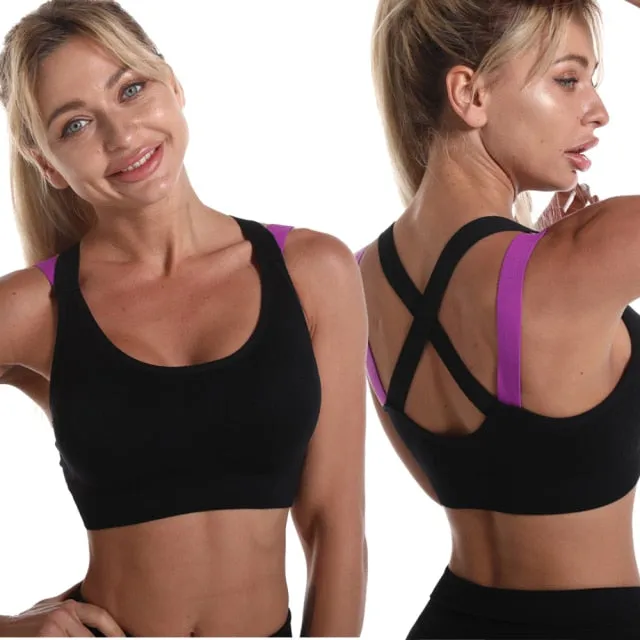 Breathable Seamless Women‘s High Impact Push Up Nylon Sports Bra