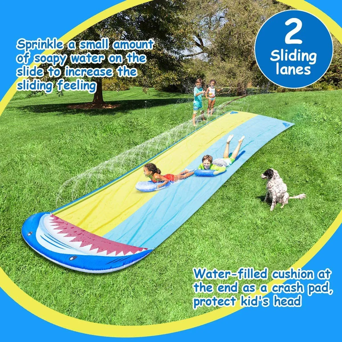 Children's Outdoor Lawn Water Spray Toys Slide