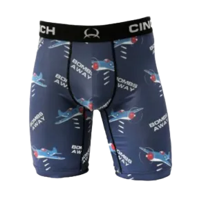 Cinch® Men's 9" Bombs Away Blue Boxer Briefs MXY6001023