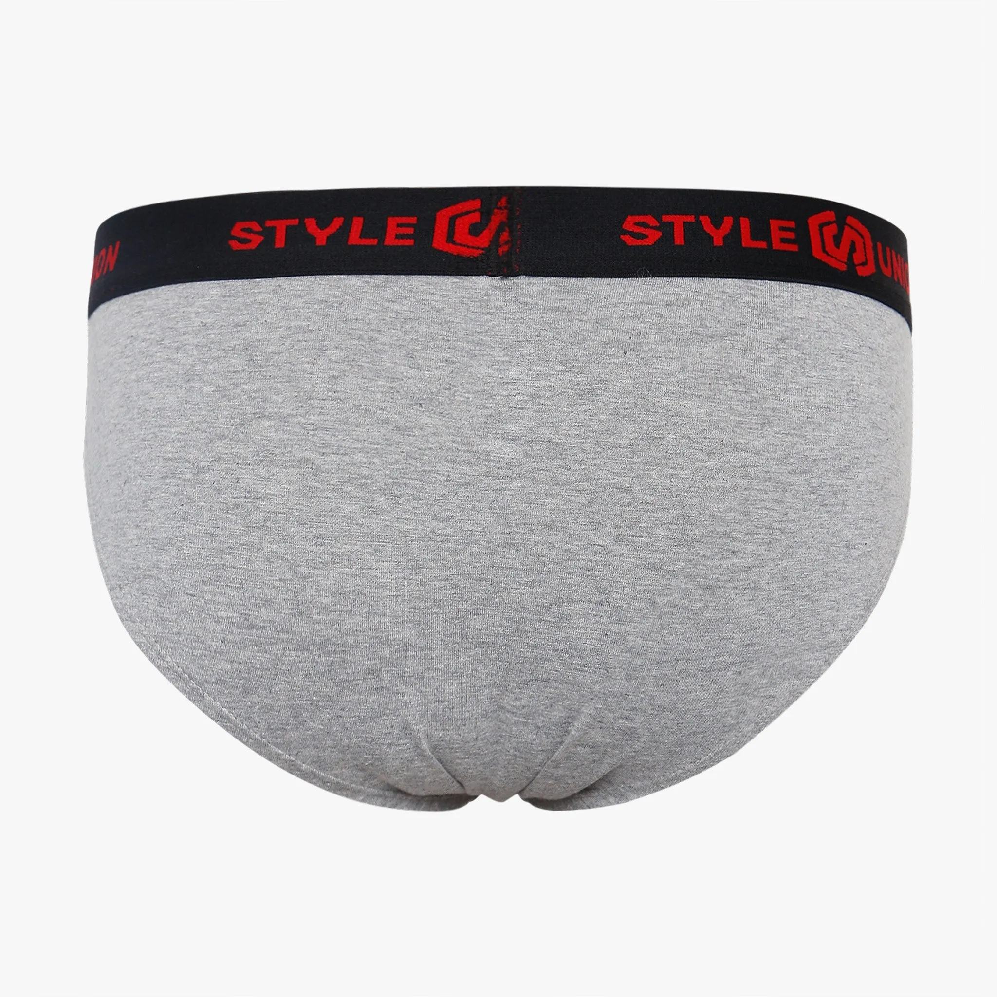 Cotton Grey Melange Mens Brief