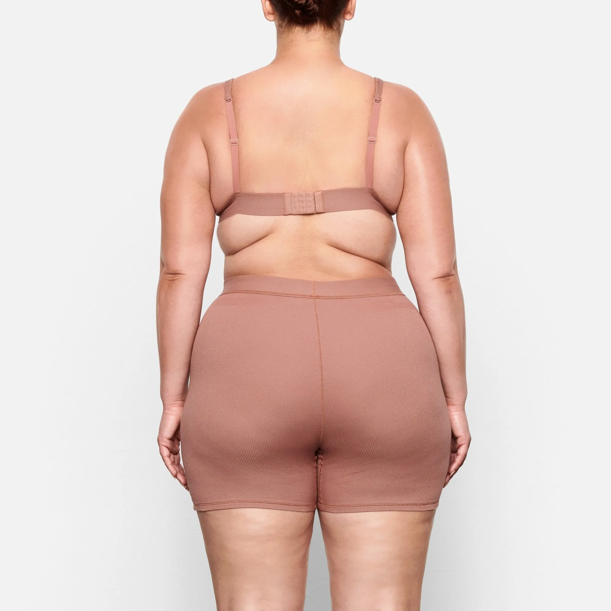 COTTON RIB BOXER | ROSE CLAY