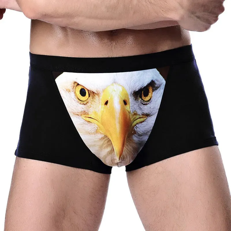 Creative Cartoon Animal Printed Boxer Briefs with pouch underwear men