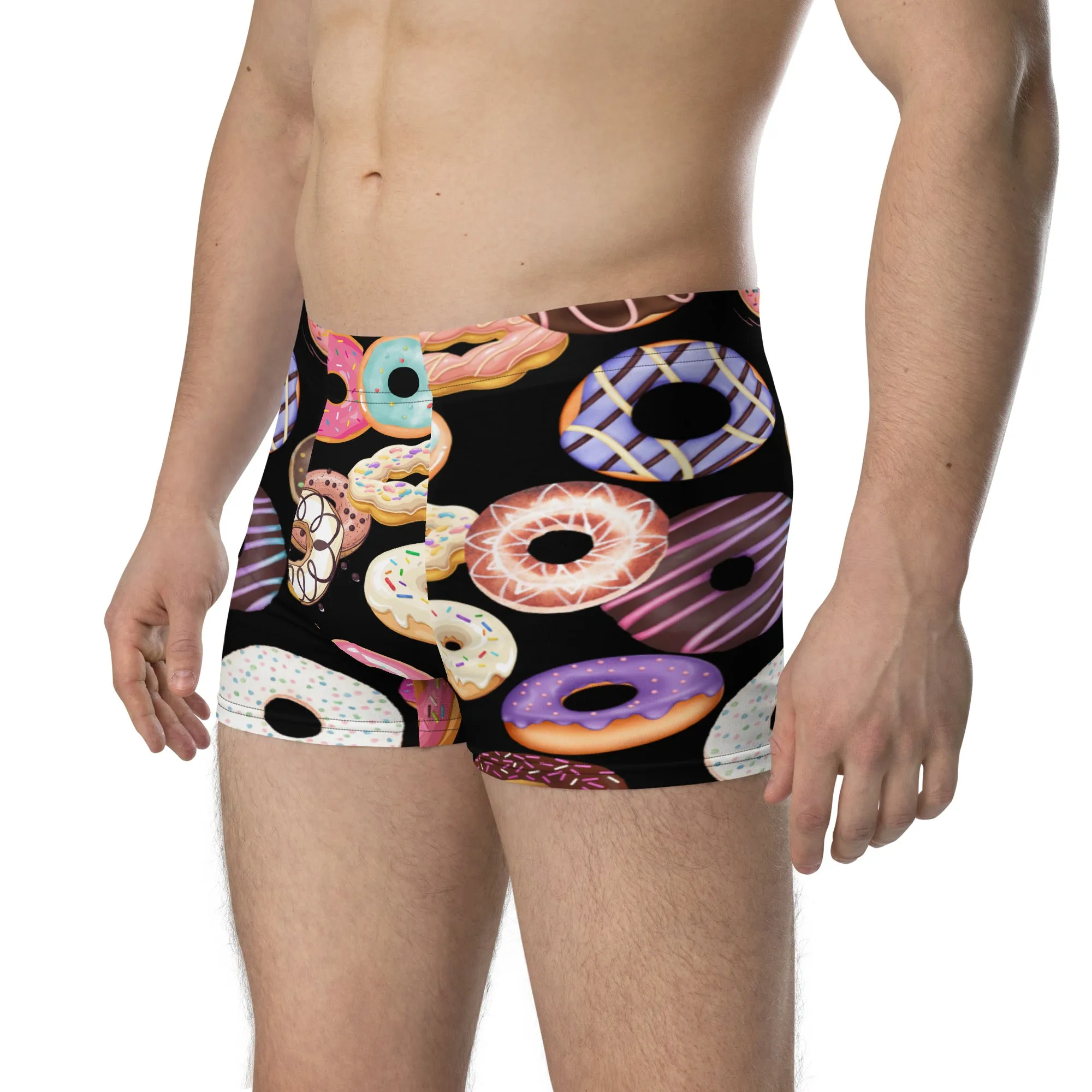 Donuts men's black boxer briefs