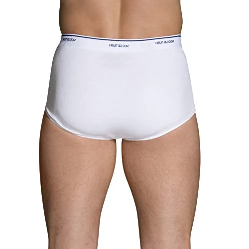 Fruit of the Loom mens Tag-free Cotton Briefs, 9 Pack - White, X-Large US