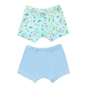 Get Your Float on Manatees Boys Boxer Set of 2