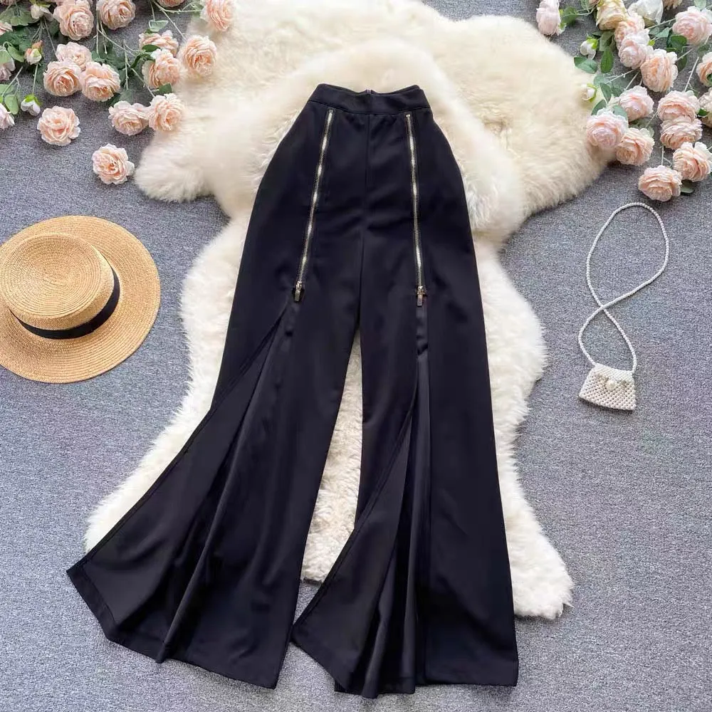 Gracia High Waisted Slit Pants