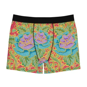 Green and red flowers - Inovax Men's Boxer Briefs