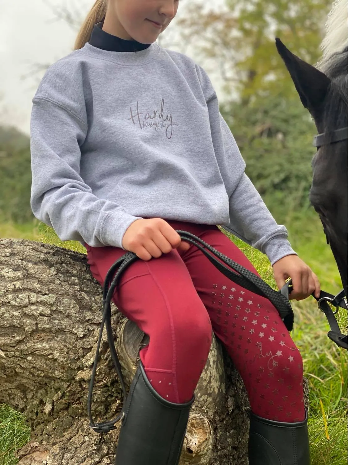 Hardy Equestrian Children's Rising Star Grey Sweatshirt