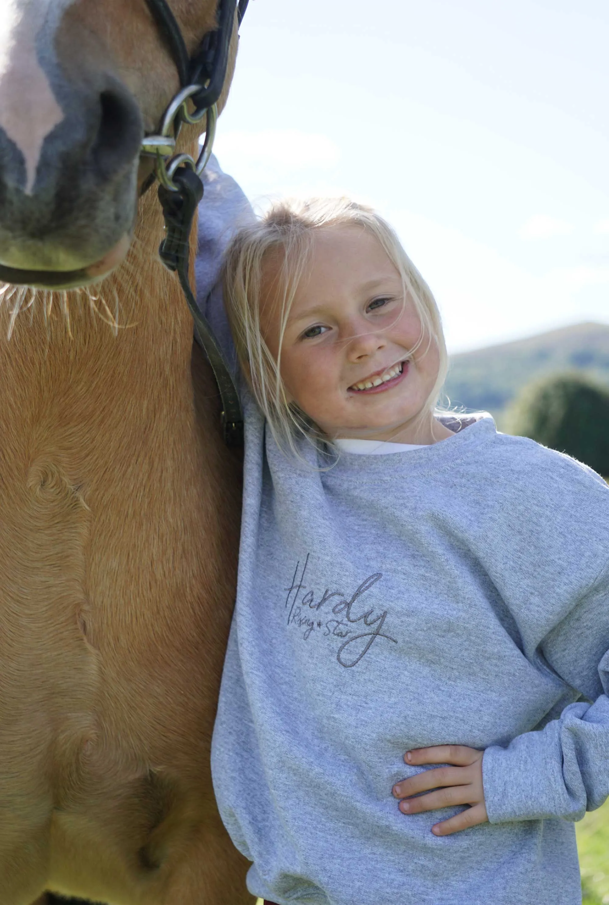 Hardy Equestrian Children's Rising Star Grey Sweatshirt