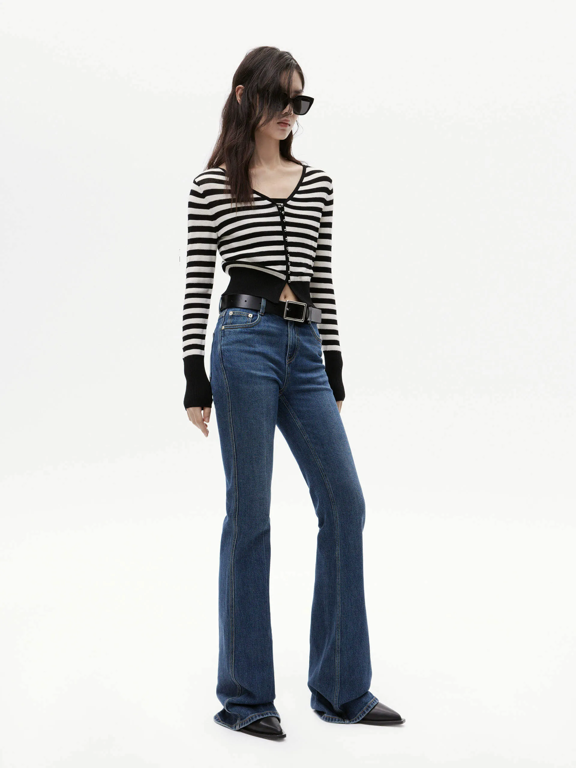 High Waisted Flared Jeans