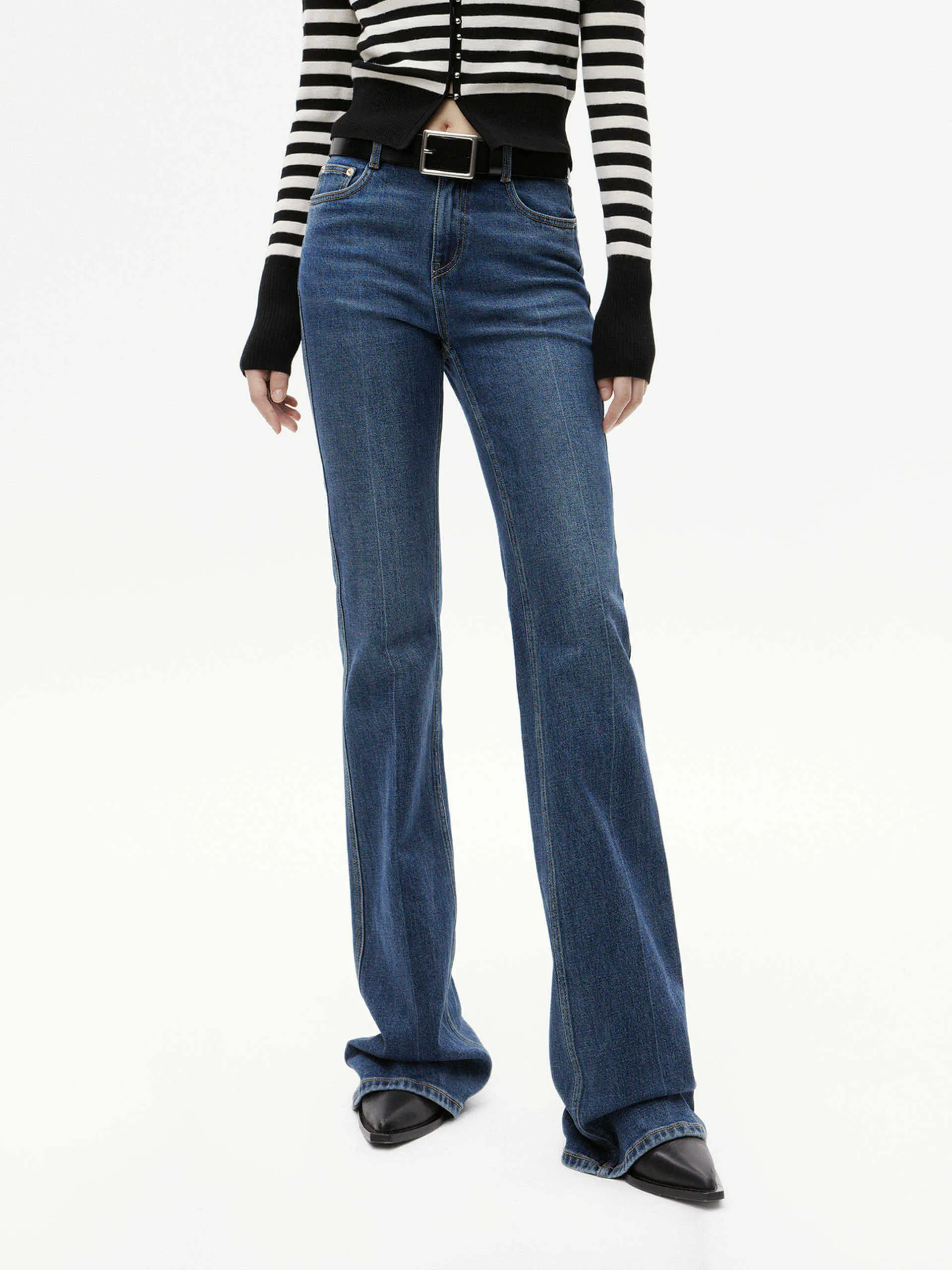 High Waisted Flared Jeans