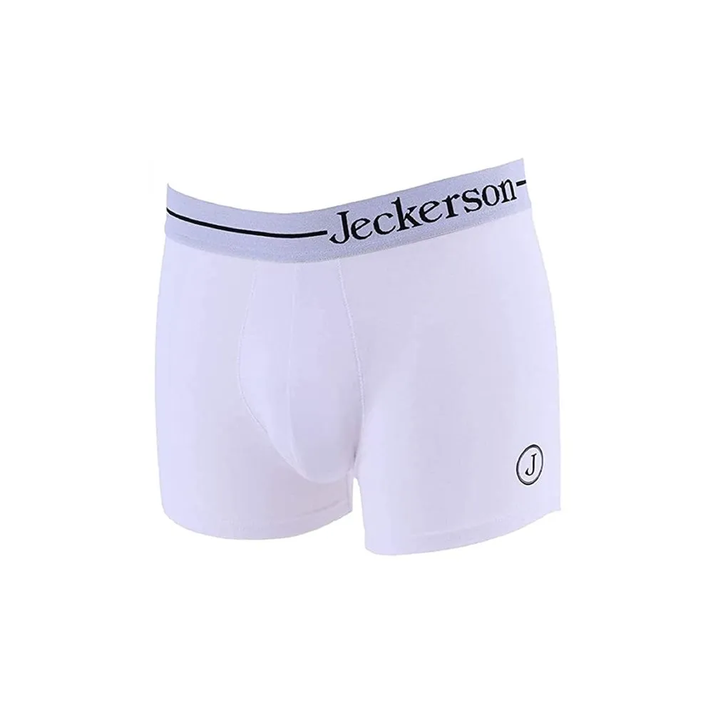 Jeckerson White Cotton Men Boxer