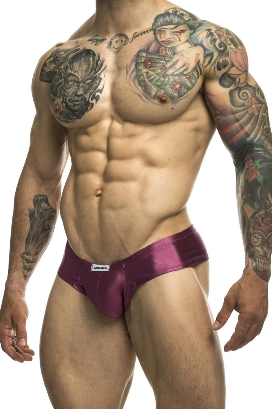 JUSTIN SIMON XSJ22 Cheek Briefs Color Wine