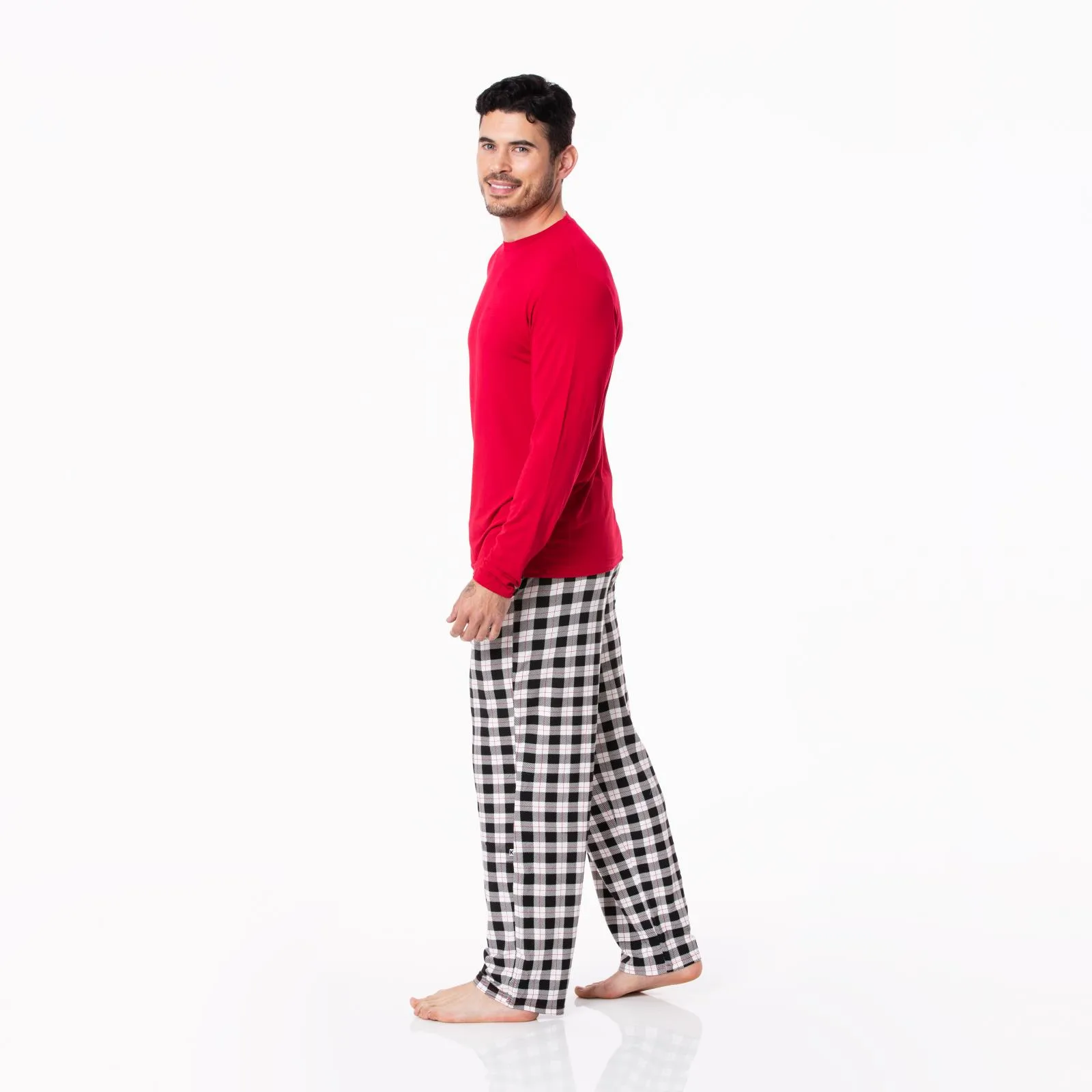 KicKee Pants Midnight Holiday Plaid Men's L/S Pajama Set