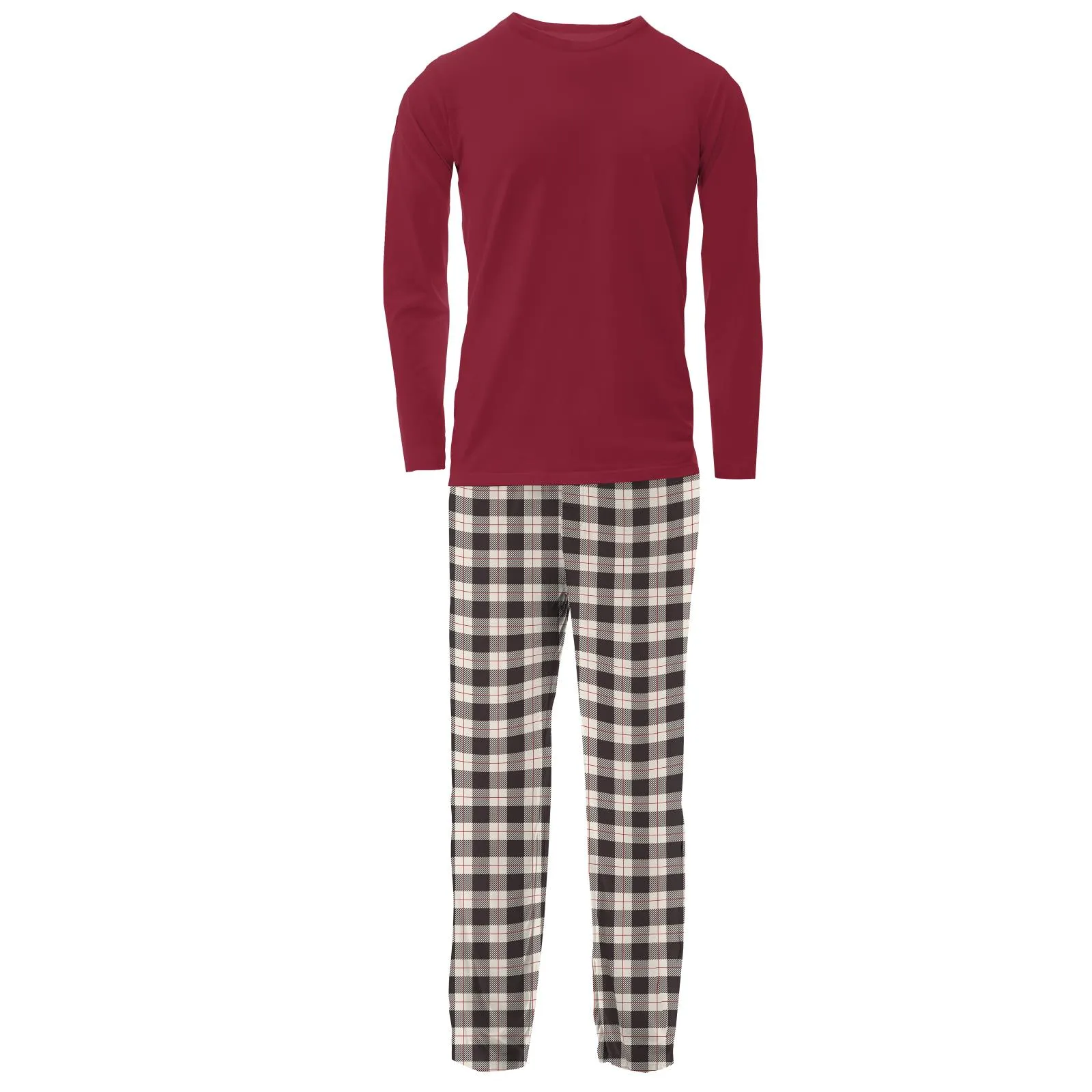 KicKee Pants Midnight Holiday Plaid Men's L/S Pajama Set