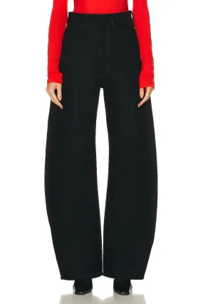 Lemaire High Waisted Curved Pants, black