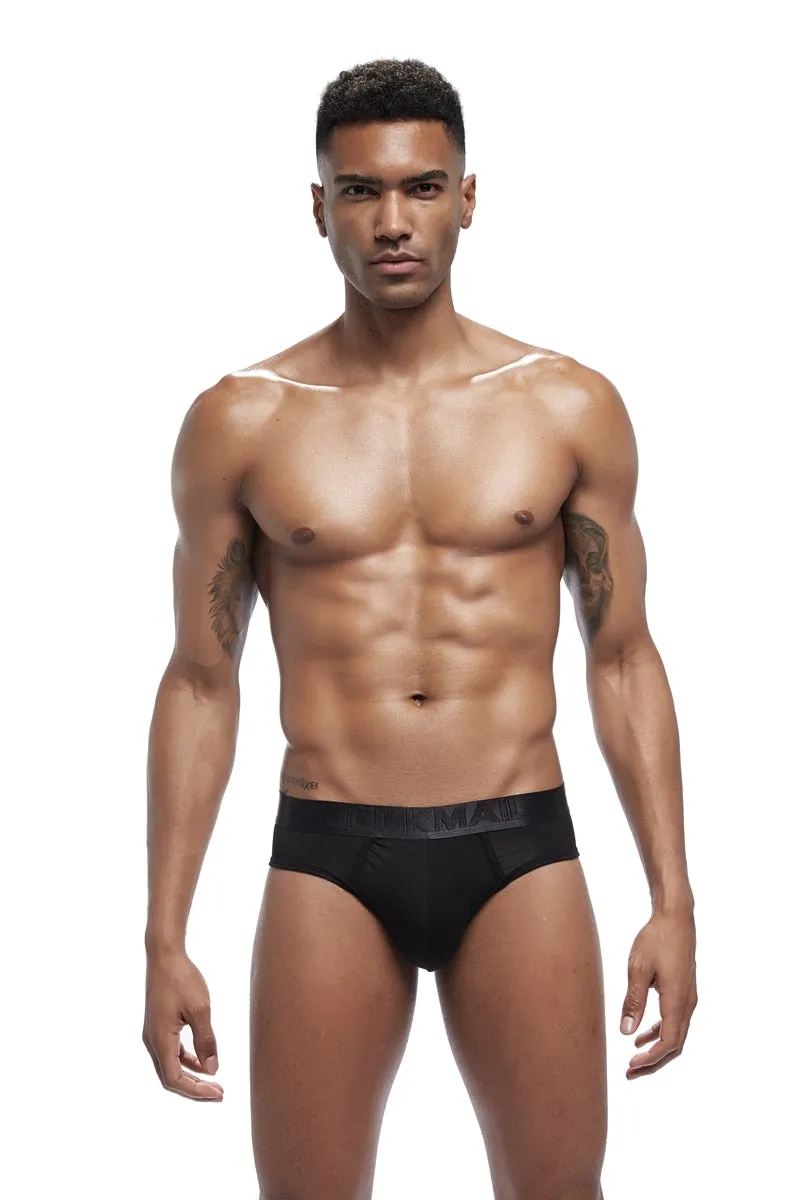 Male Sexy Breathable Low Waist Boxer Underwear With Solid Color