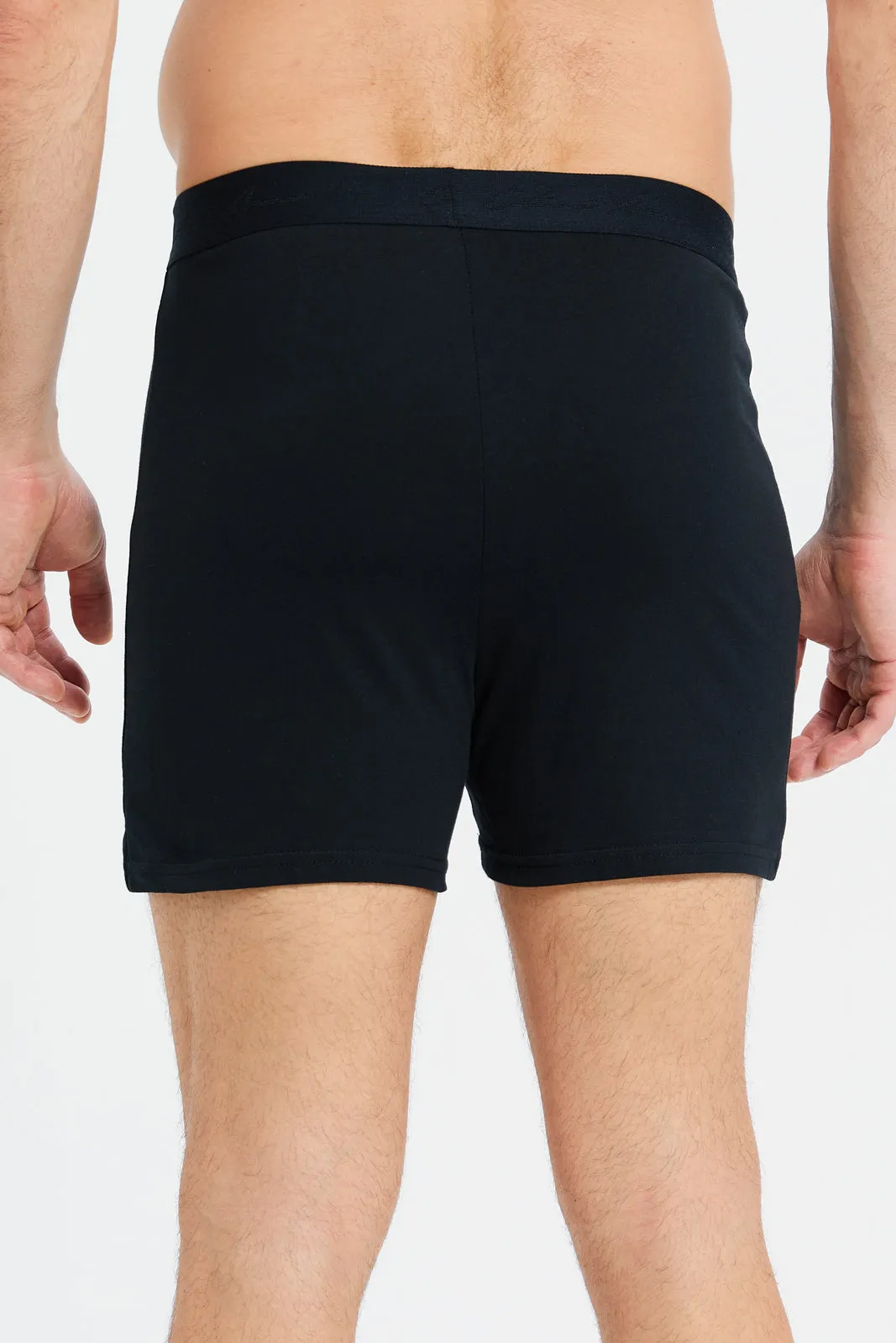 Men Black Boxers Briefs (Pack of 2)