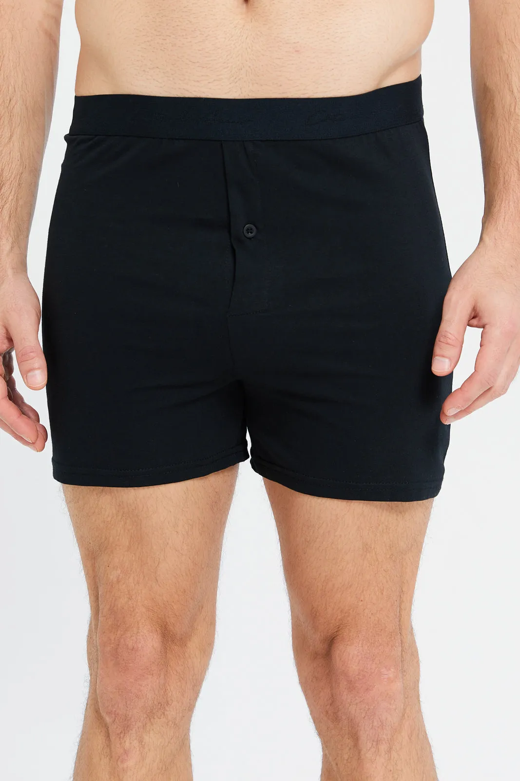 Men Black Boxers Briefs (Pack of 2)