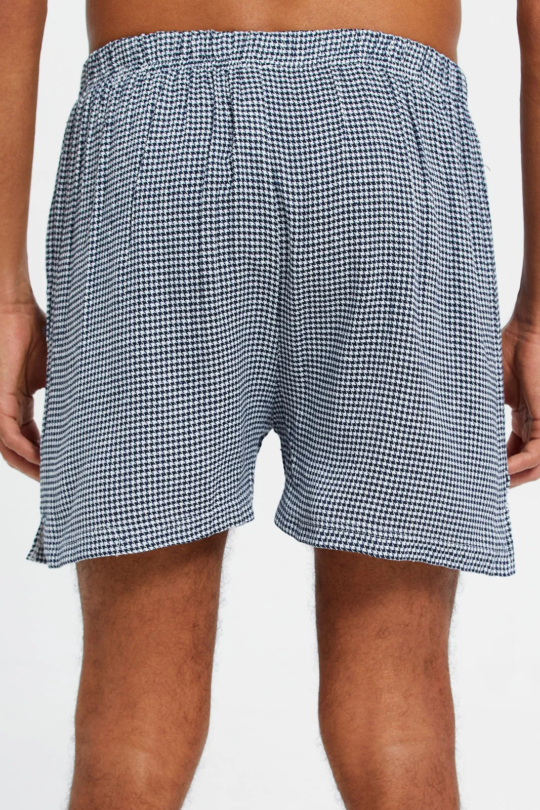 Men Grey Checkered Boxers Set (Pack of 2)