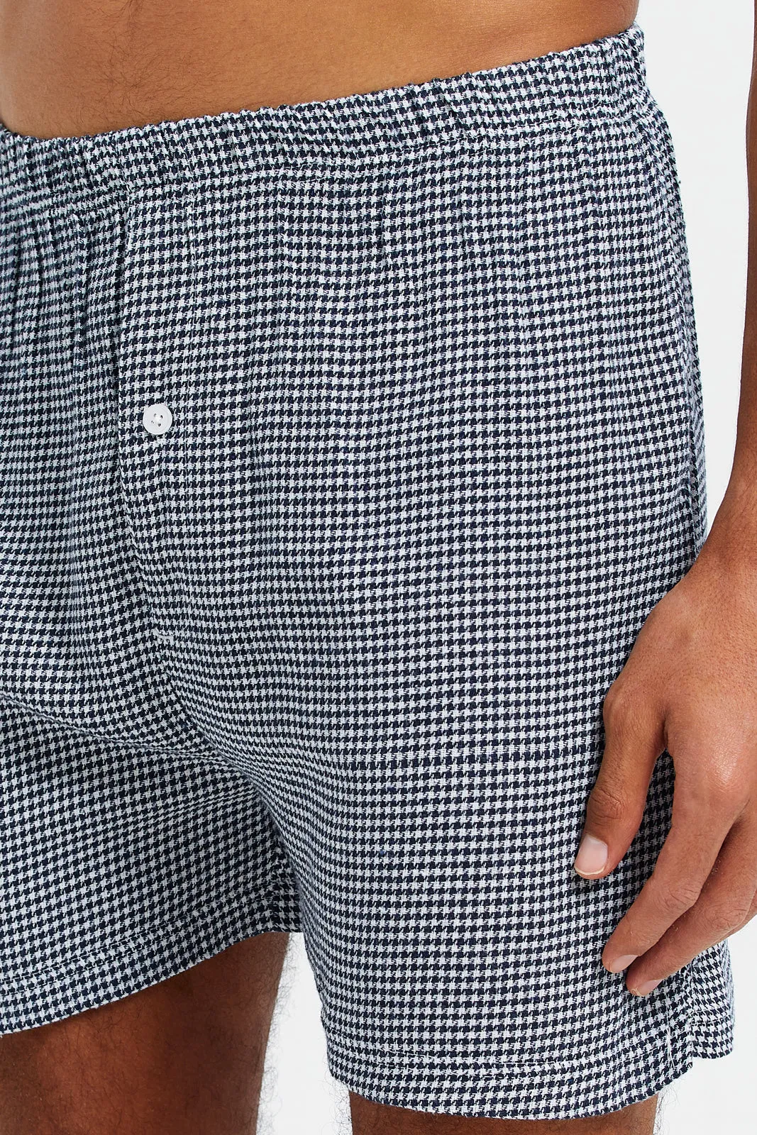 Men Grey Checkered Boxers Set (Pack of 2)