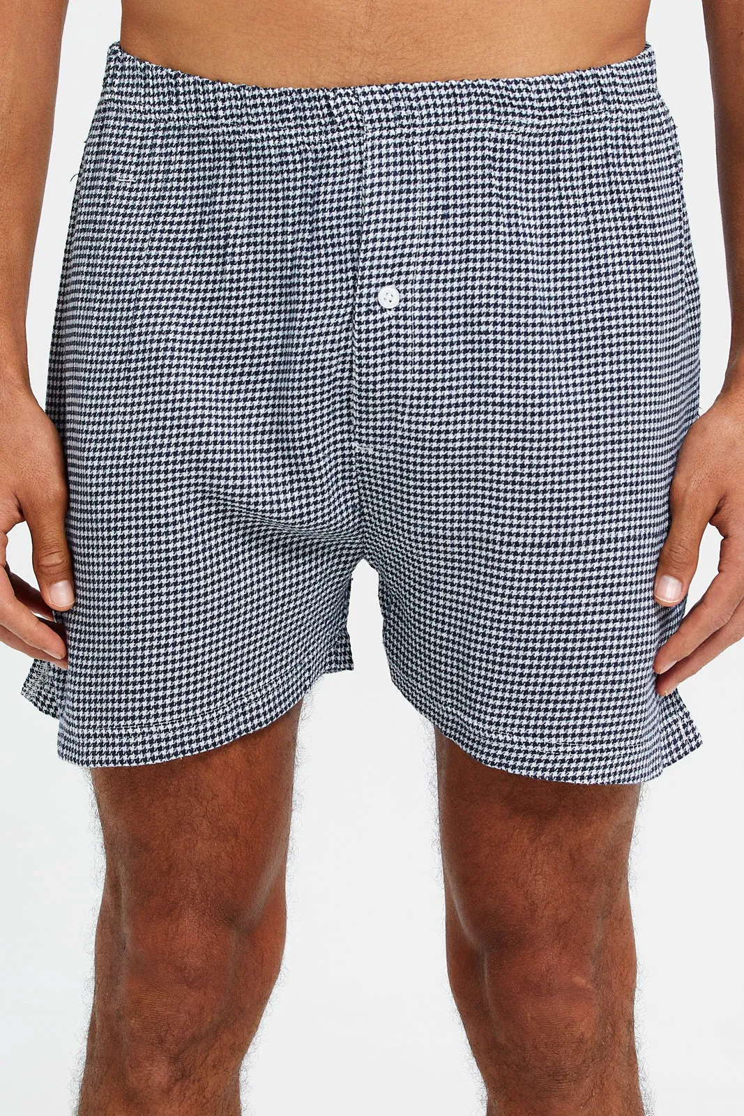 Men Grey Checkered Boxers Set (Pack of 2)