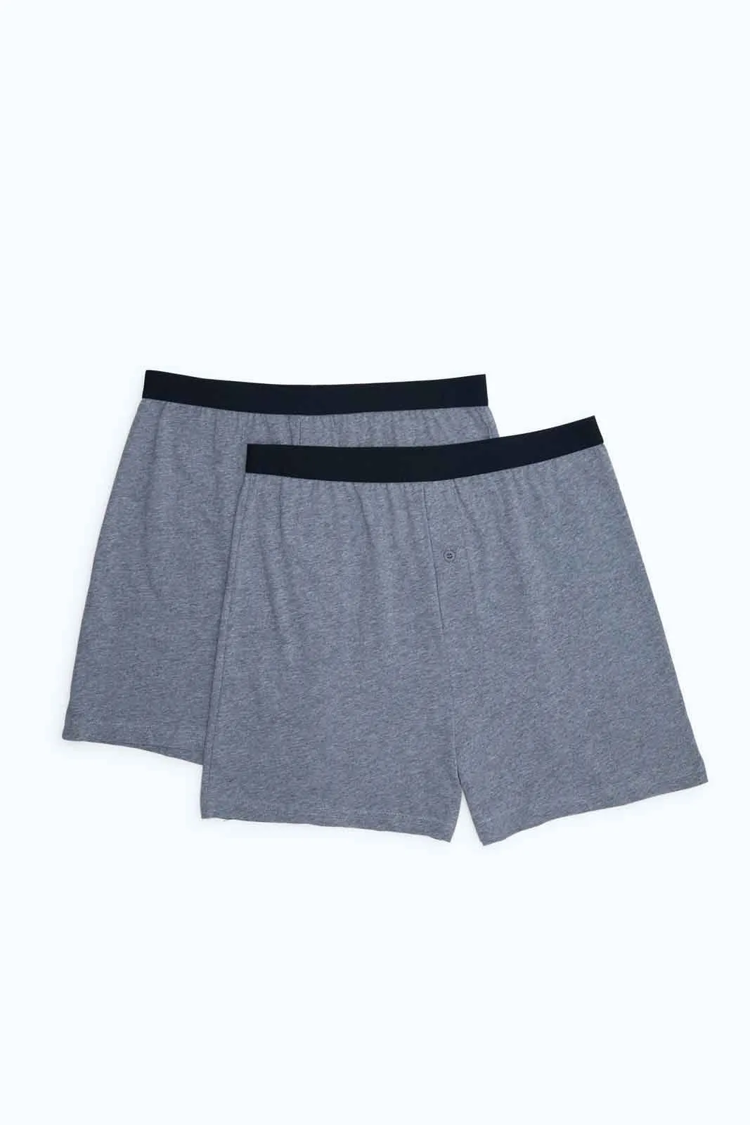 Men Grey Loose Knit Boxer Set (Pack of 2)