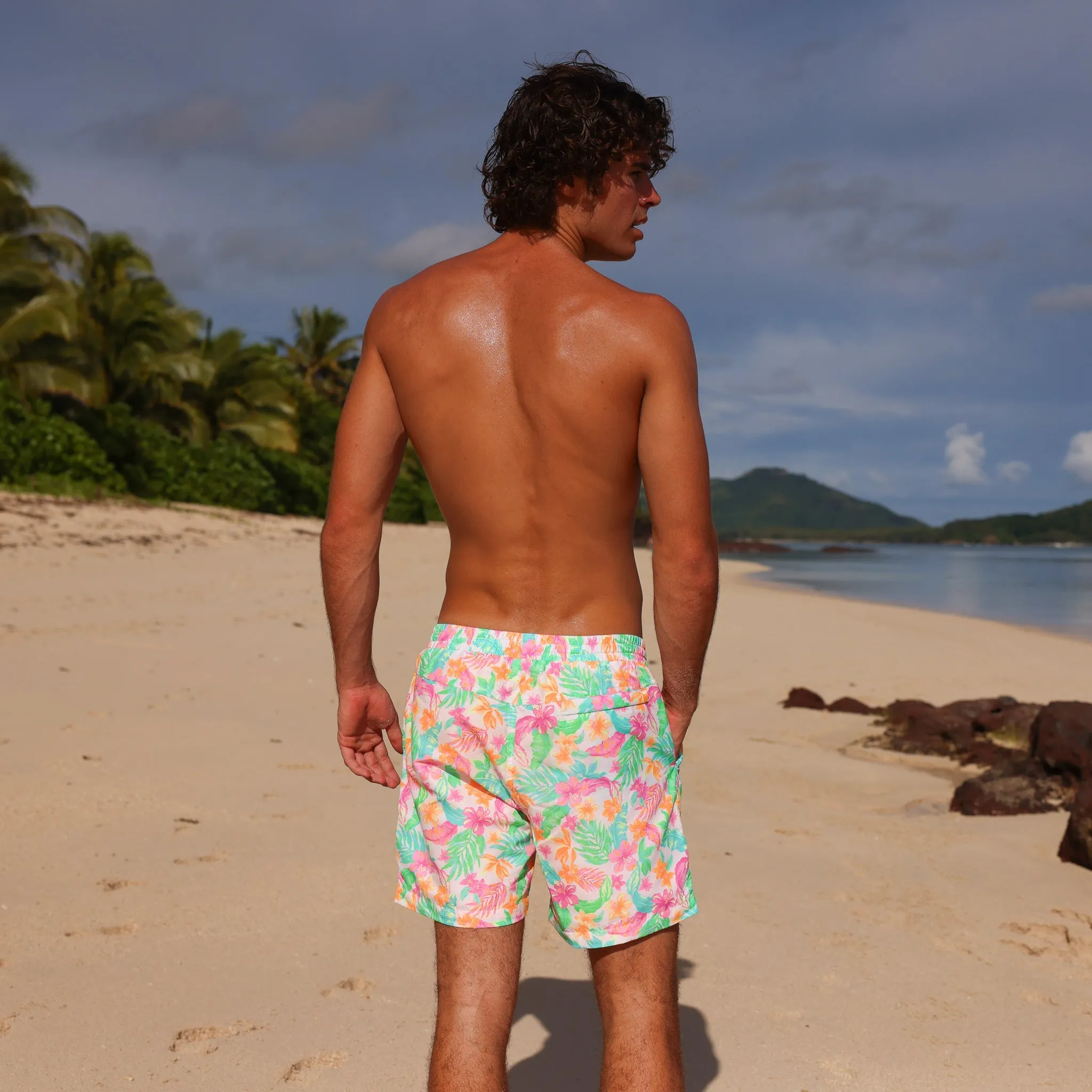 Men's Swim Trunks - Coconut Dreams