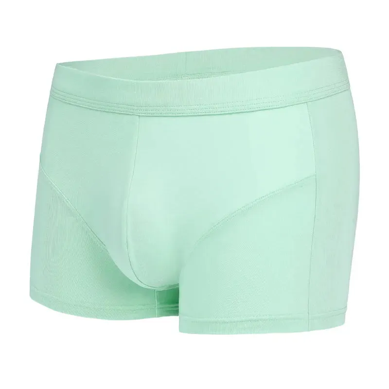 Men's Underwear Plain Cotton Boxer Short Breathable U Convex