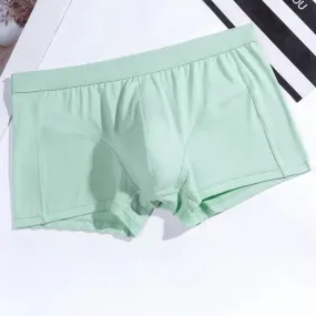 Men's Underwear Plain Cotton Boxer Short Breathable U Convex