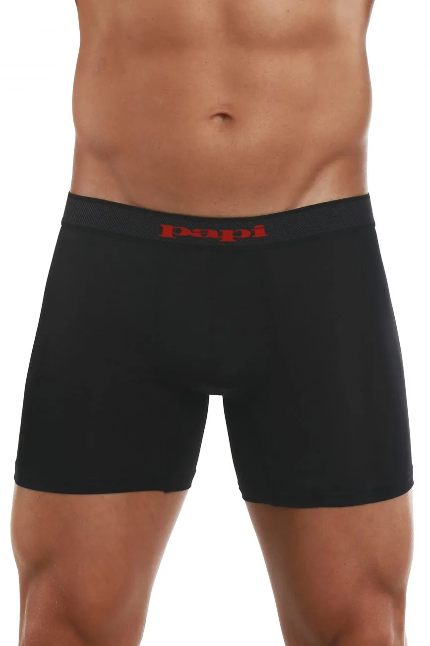 Papi 626185-982 Cool2 2PK Solid Boxer Briefs Color Black-Red